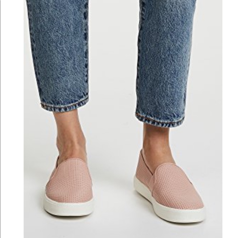 Vince Blair rose blush perforated slip on sneakers.Sz 10